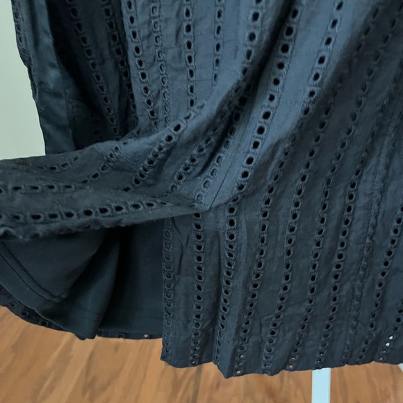 Ellen Tracy Black Eyelet Sheath Dress- 4 - Picture 6 of 7